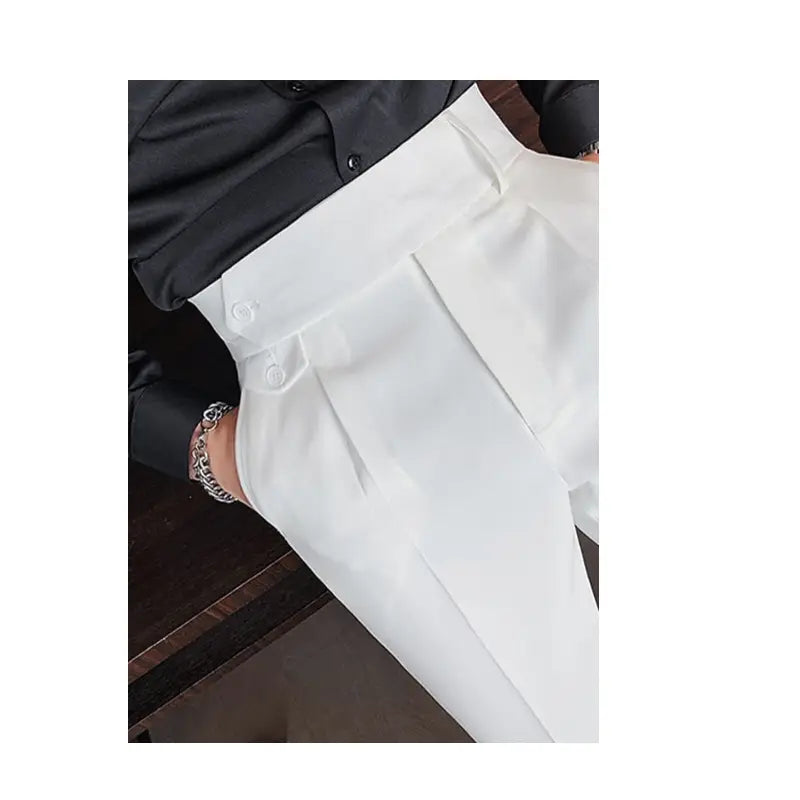 British signature gurkha pant- white- By vdeshitrends