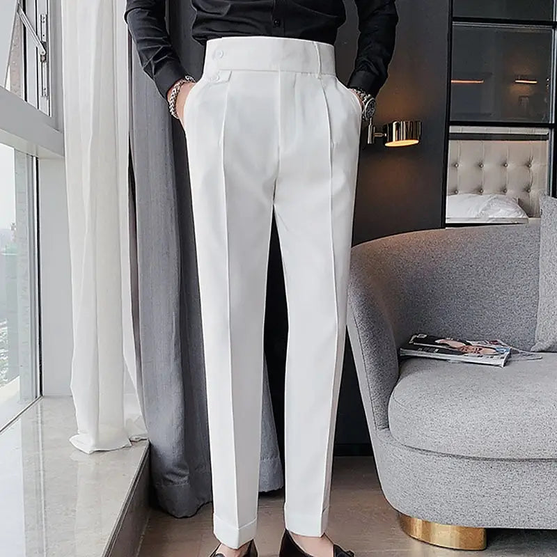 British signature gurkha pant- white- By vdeshitrends