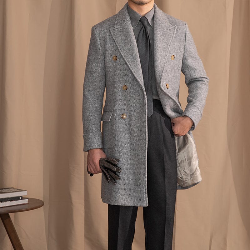 Firenze Wool Blend Double Breasted Polo Coat