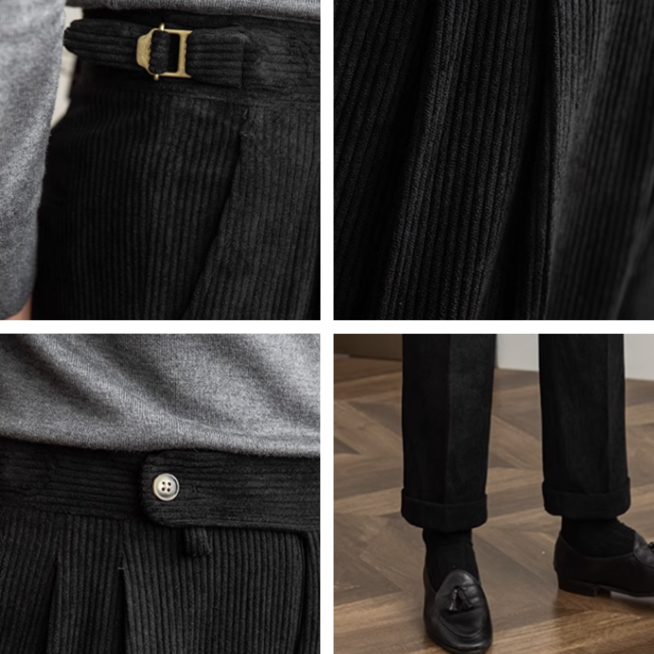 Italian woolen mix coatrise gurkha trouser
