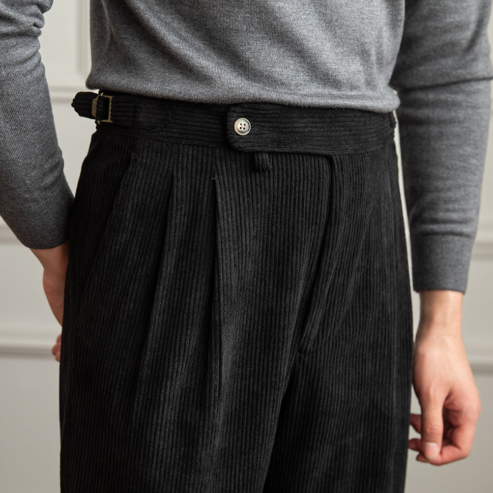 Italian woolen mix coatrise gurkha trouser