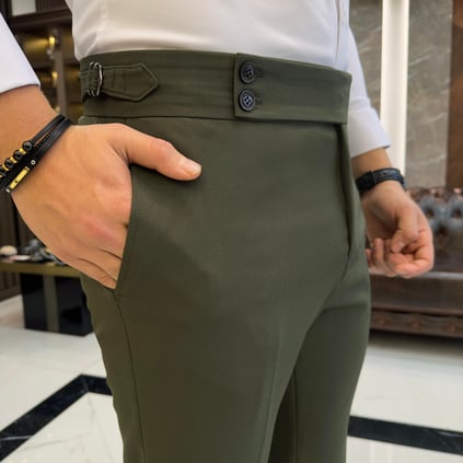 Italian Double Button Gurkha Pants –Pista