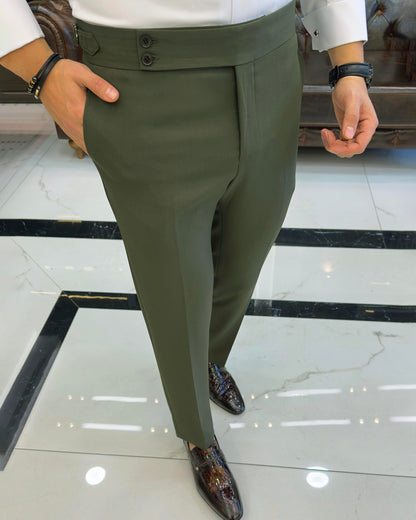 Italian Double Button Gurkha Pants –Pista